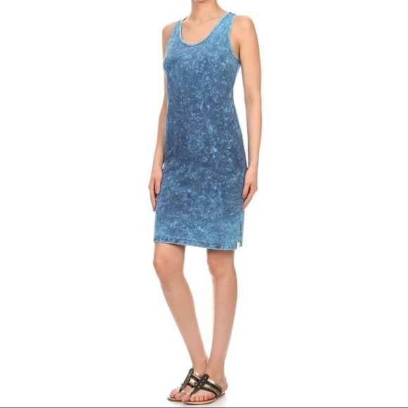 chatoyant Dresses & Skirts - ⭐️MOVING SALE⭐️ Mineral Wash Blue Sleeveless Dress
